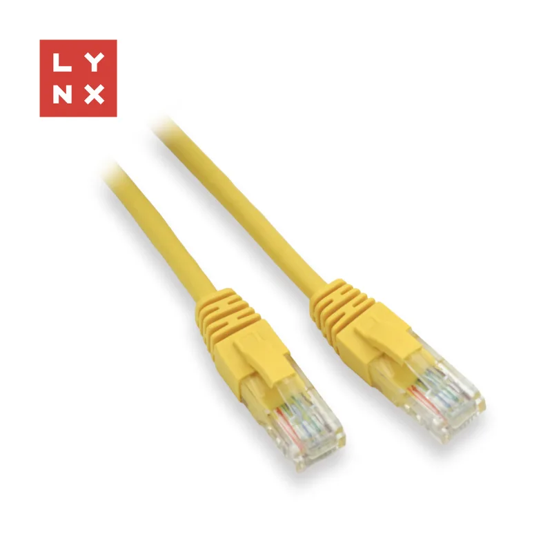 LYNX UTP patch kabel Cat5e, PVC, CCA, 1m, žlutý…