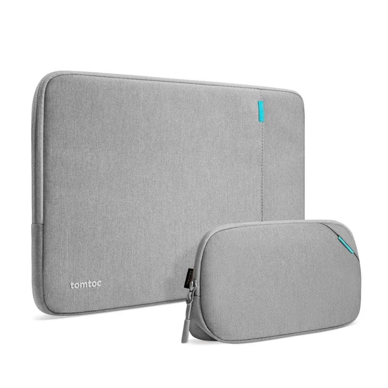 Tomtoc puzdro Recycled Sleeve with Pouch pre Macbook Air 13" M1/M2/M3/M4 - Dark Gray