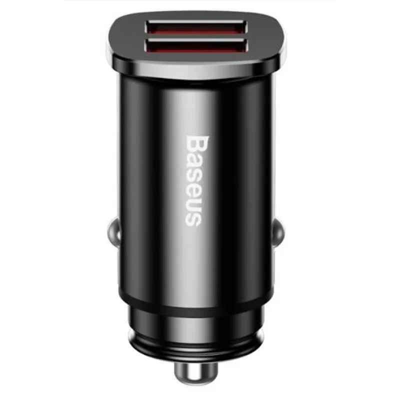 Baseus CCALL-DS01 Square Nabíjačka do Autá 2xUSB QC3.0 30W Black…