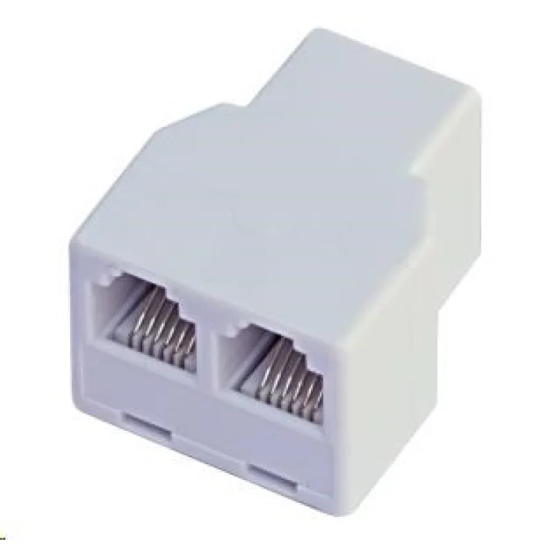 Dvojspojka RJ12, 1x6p6c/ 2x6p6c - telefonní DVOJSP6/6