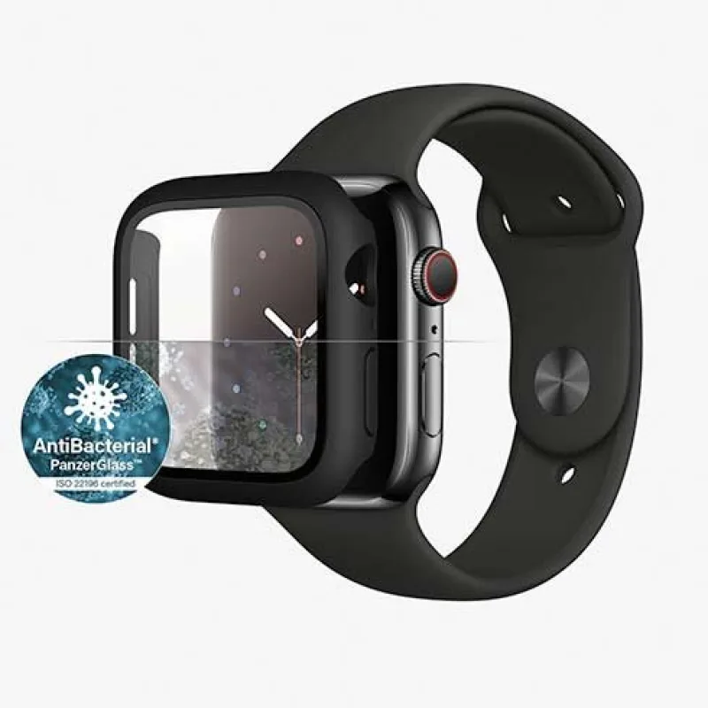 PanzerGlass ochranné sko Full Body AB pre Apple Watch 4/5/6/SE 44mm - Black Frame