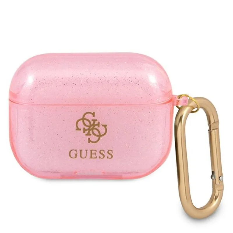 Guess GUAPUCG4GP kryt AirPods Pro ružový/ružový Glitter Collection