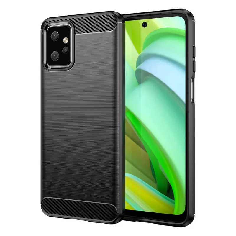 Carbon Case pre Motorola Moto G Power 2023 flexibilný silikónový karbónový kryt čierny