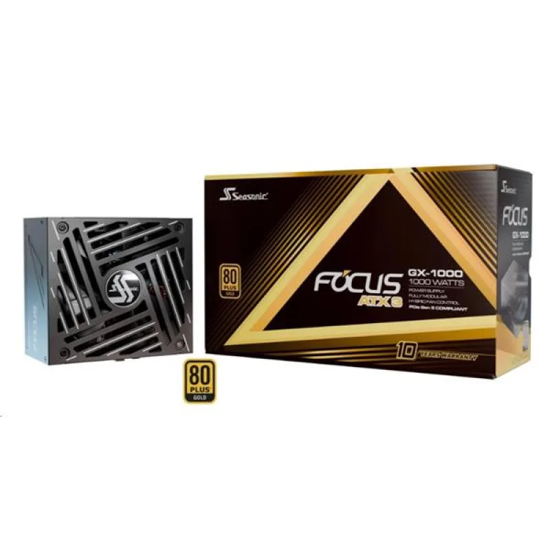Zdroj 1000W, SEASONIC FOCUS GX-1000 GOLD ATX3.1 modular, retail FOCUS-GX…