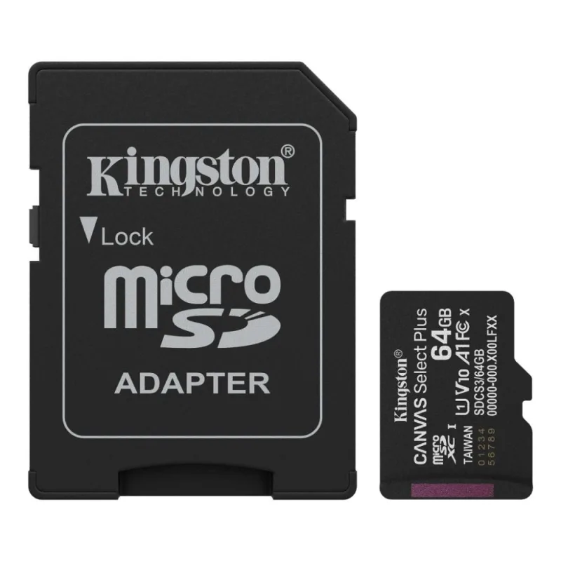 Kingston Canvas Select Plus/ Micro SDXC/ 64GB/ UHS-I U1 / Class 10/ +…