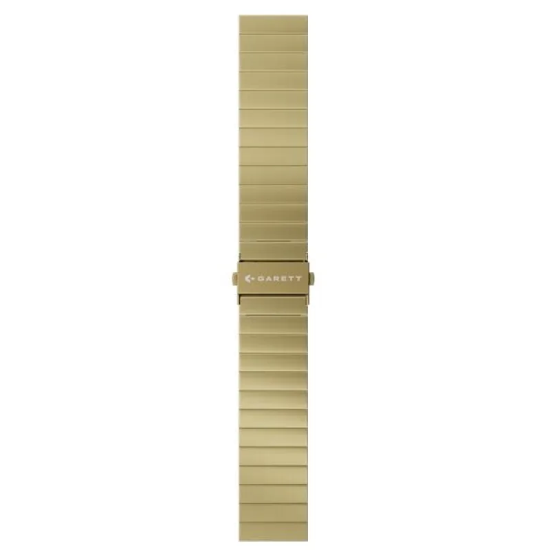 Garett univerzální řemínek 20 mm, zlatý kovový, typ Solid STRAP_GLD_STL…