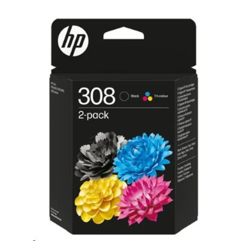 HP 308 - 2-balenie - čierna, žltá, azurová, purpurová - originál…