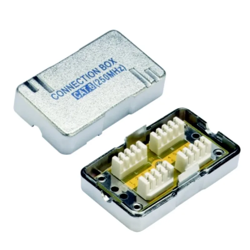 DATACOM Spojovací BOX STP CAT6 (2* zárez. pole) Silver 4235