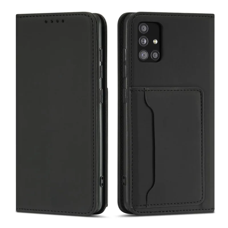 Puzdro na magnetickú kartu pre Samsung Galaxy A12 5G Pouch Wallet Card Holder Black