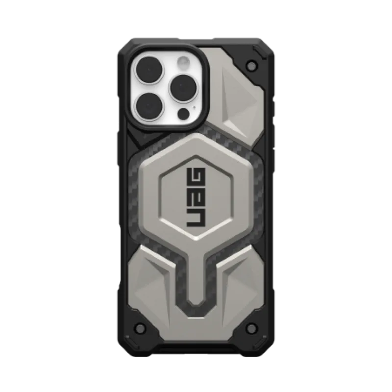 Puzdro UAG Monarch Pro s MagSafe pre iPhone 16 Pro Max – titánové