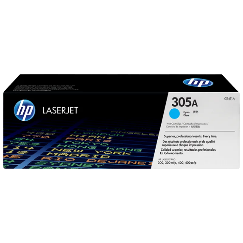 HP toner azúrový HP305A /vyťaženosť cca 2600str/ CE411A