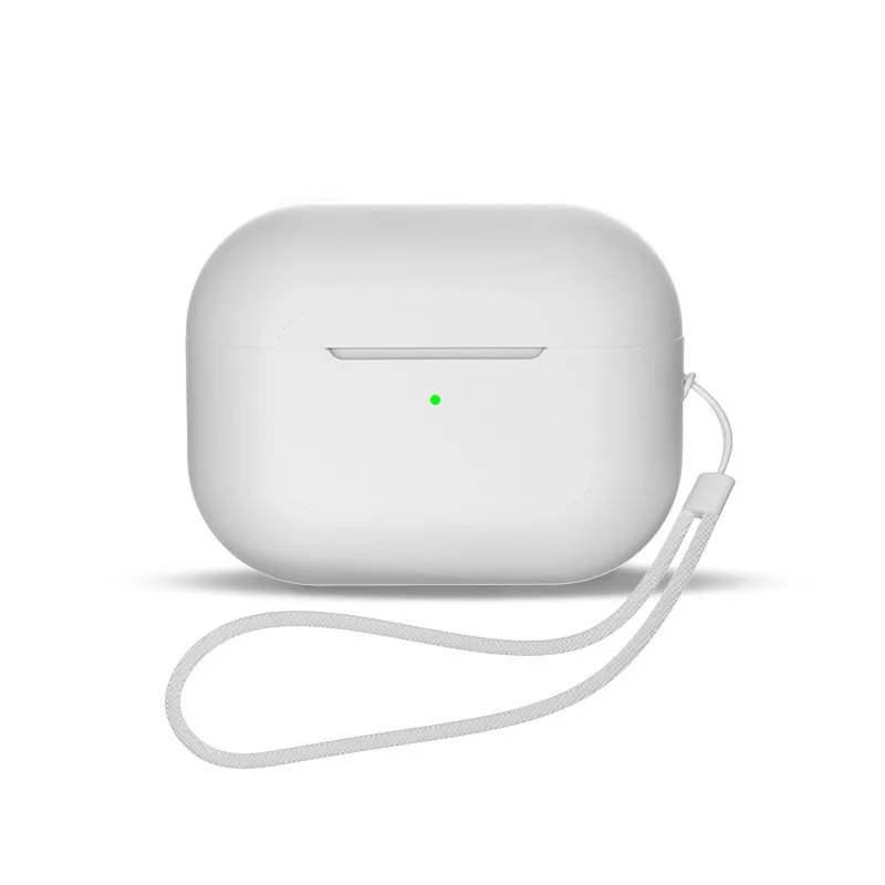 Silikónové puzdro pre AirPods 1 / AirPods 2 + šnúrka na zápästie - biela