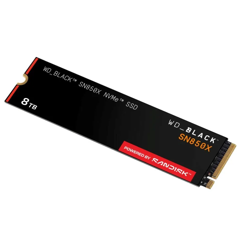 WD BLACK SSD NVMe 8TB PCIe SN850X Powered by SanDisk, Gen4,…