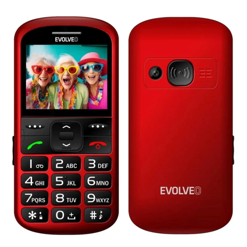 EVOLVEO EasyPhone XS, mobilný telefón pre seniorov, červený EP-570-XS-RD