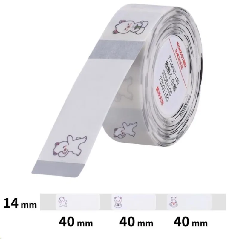 Niimbot průhledné štítky T 14x40mm 160ks Medvídě pro D11, D11-M, D110, …