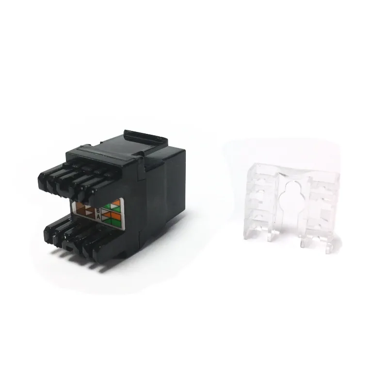 DATACOM UTP Keystone Cat5e čierny Dual Slim zadný zárez 4003