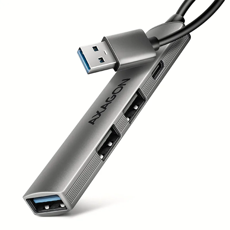AXAGON HUE-STA, 4x USB ALU STRIP hub, 1x USB-A 5Gbps, 2x USB-A & 1x USB-C…