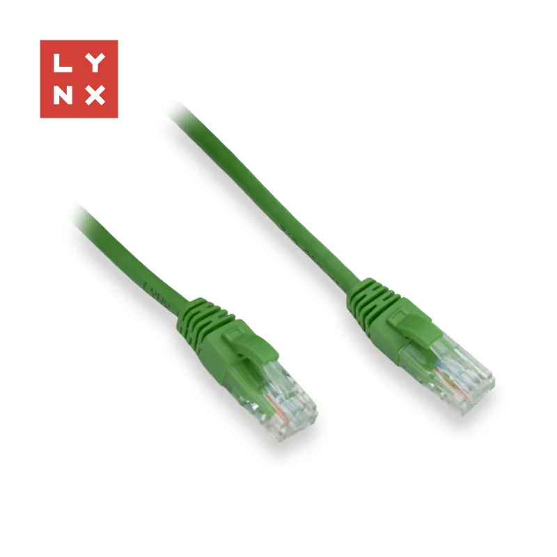 LYNX UTP patch kabel Cat5e, PVC, CCA, 20m, zelený LX-UTP5E-200-GREEN
