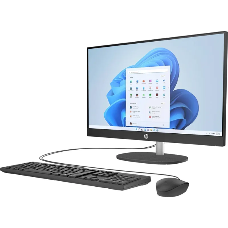 HP 24-cr0905nc AiO, R5 7520U, 23.8 1920x1080/IPS, Radeon, 16GB, SSD 512GB, W11H, 2-2-0, Black, WiFi+BT