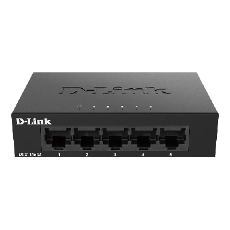 D-Link DGS-105GL Kovový 5-portový Gigabit stolný switch DGS-105GL/E