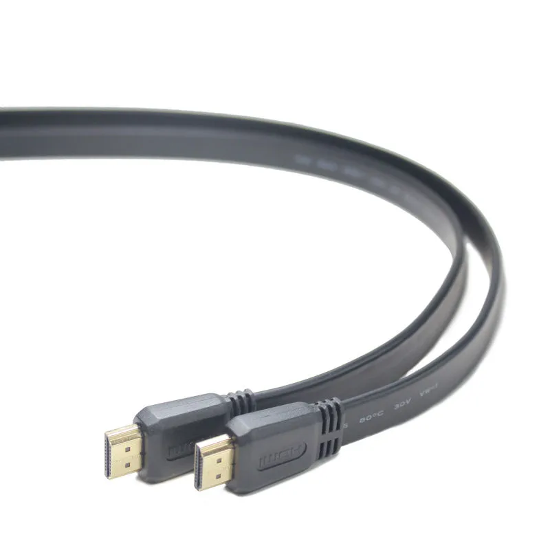 PremiumCord HDMI High Speed + Ethernet plochý kábel, pozlátené konektory,…