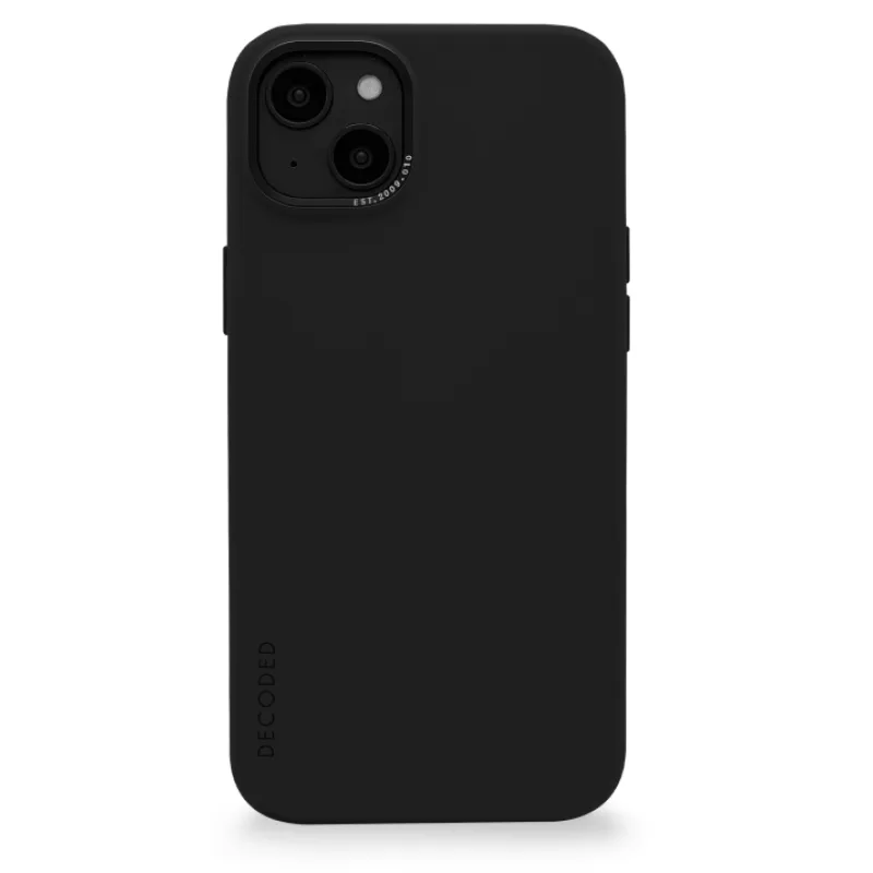 Dekódované silikónové puzdro s MagSafe pre iPhone 14 Plus - čierne