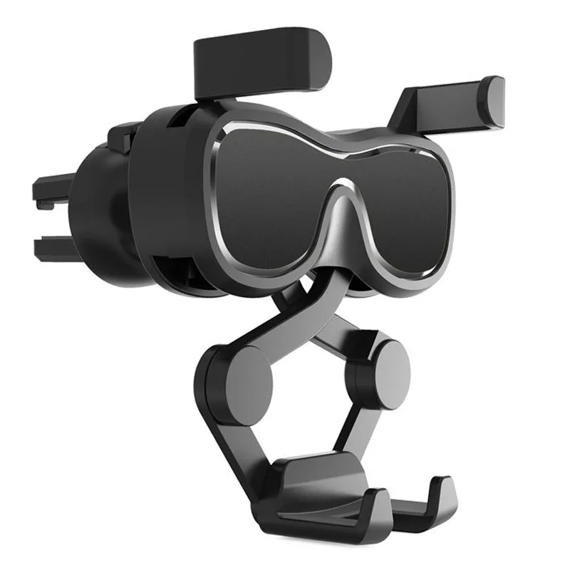 Gravitačný držiak na smartfón do auta pre vetrací otvor s osviežovačom vzduchu čierny (YC06)