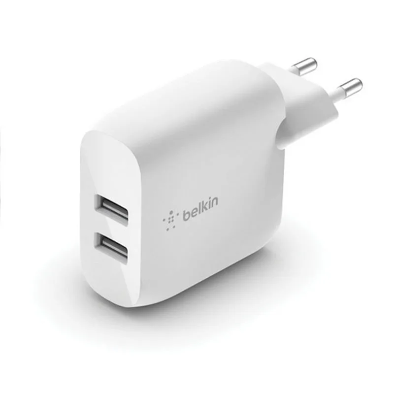 Belkin Boost Charge Dual USB-A Wall Charger 24W - White