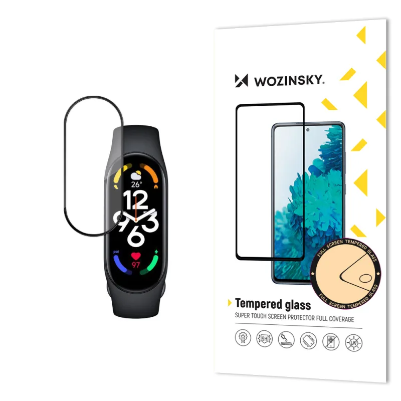 Wozinsky Full Glue Xiaomi Mi Band 7 čierne tvrdené sklo