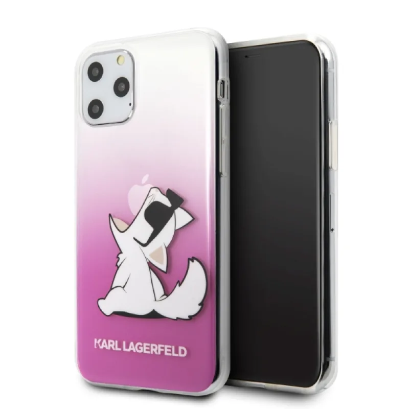 Puzdro Karl Lagerfeld Choupette Fun na iPhone 11 Pro – ružové