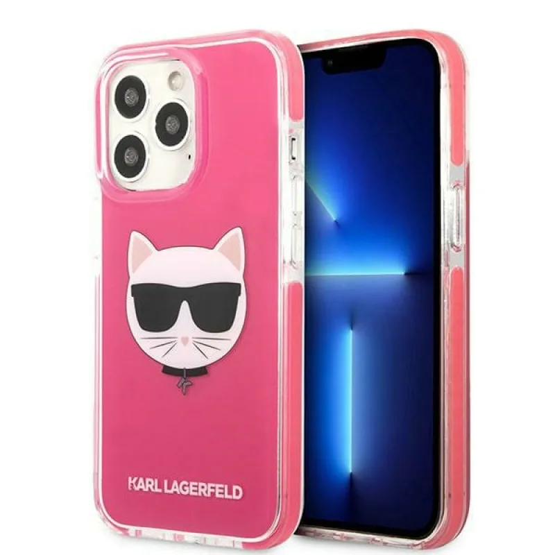 Puzdro Karl Lagerfeld Choupette Head na iPhone 13 Pro Max - fuksjowe