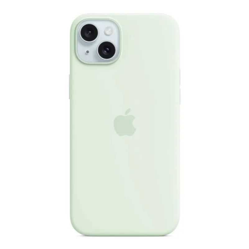 iPhone 15 Plus Silicone Case with MagSafe - Soft Mint