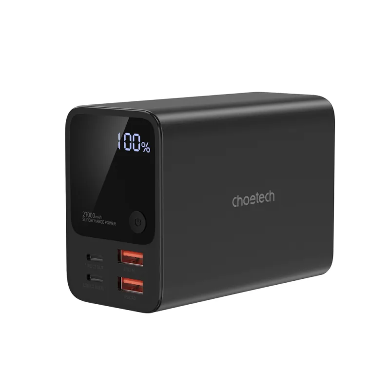 Choetech B635BK USB-A / USB-C Powerbanka 22,5W 27000mAh - čierna