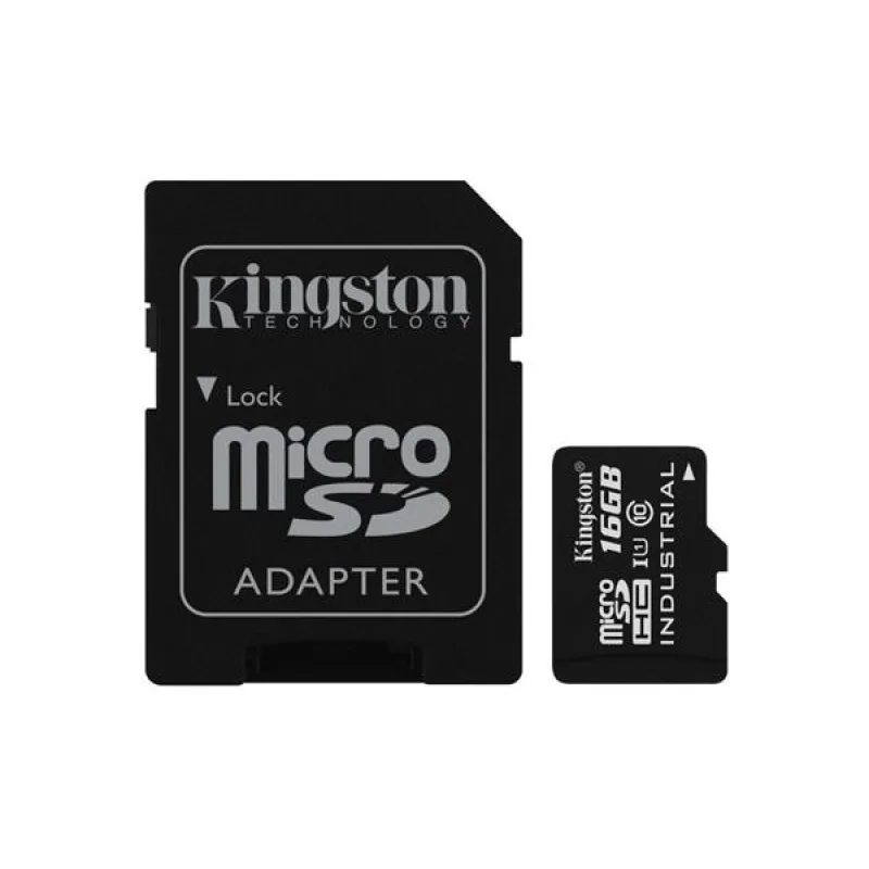 8 GB . microSDHC karta Kingston Industrial C10 A1 pSLC Card + SD Adapter…