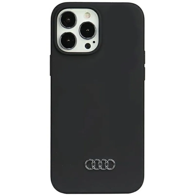Audi silikónové puzdro iPhone 13 Pro Max 6,7" čierne/čierne pevné puzdro AU-LSRIP13PM-Q3/D1-BK
