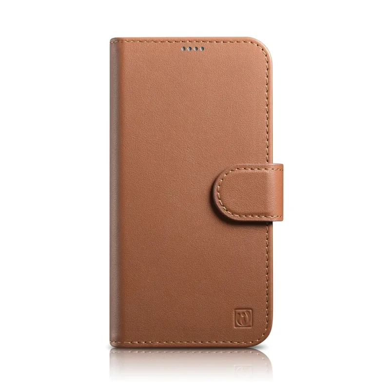 Kožené flipové puzdro iCarer Wallet Case 2v1 iPhone 14 Plus Anti-RFID hnedé (WMI14220727-BN)