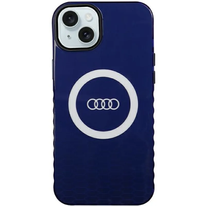 Puzdro Audi IML Big Logo MagSafe pre iPhone 15 Plus / 14 Plus - modré