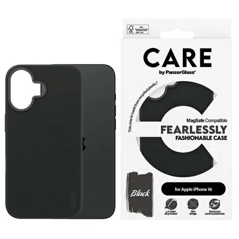 CARE by PanzerGlass Fashion Case iPhone 16 6,1" čierna/čierna MagSafe 1377