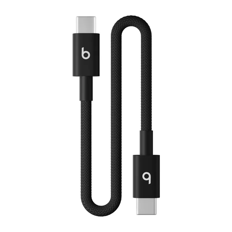 Apple Beats USB-C to USB-C Woven Short Cable (20 cm) - Bolt Black MEQ94EE…
