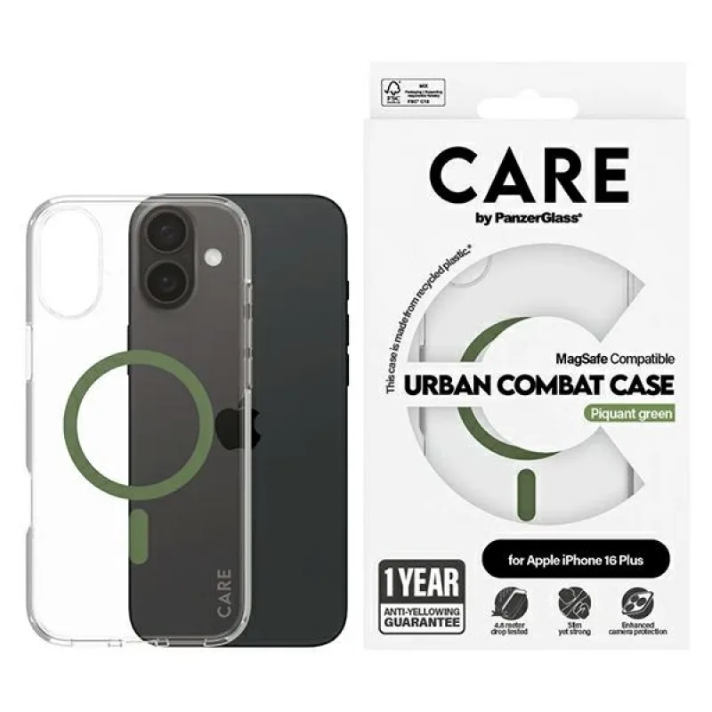 CARE by PanzerGlass Flagship Case iPhone 16 Plus 6,7" zelená/zelená MagSafe 1371