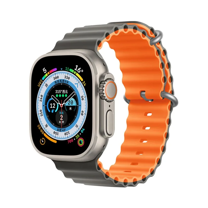Devia remienok Deluxe Series Sport6 Silicone Two-tone Band 40/41mm - Gray/Orange