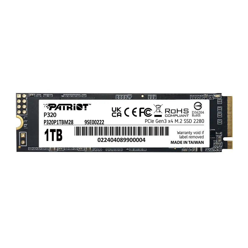 PATRIOT P320/ 1TB/ SSD/ M.2 NVMe/ 5R P320P1TBM28