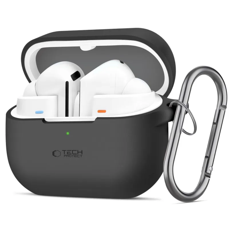 Silikónové háčikové puzdro Tech-Protect pre Samsung Galaxy Buds 3 / 3 Pro – čierne