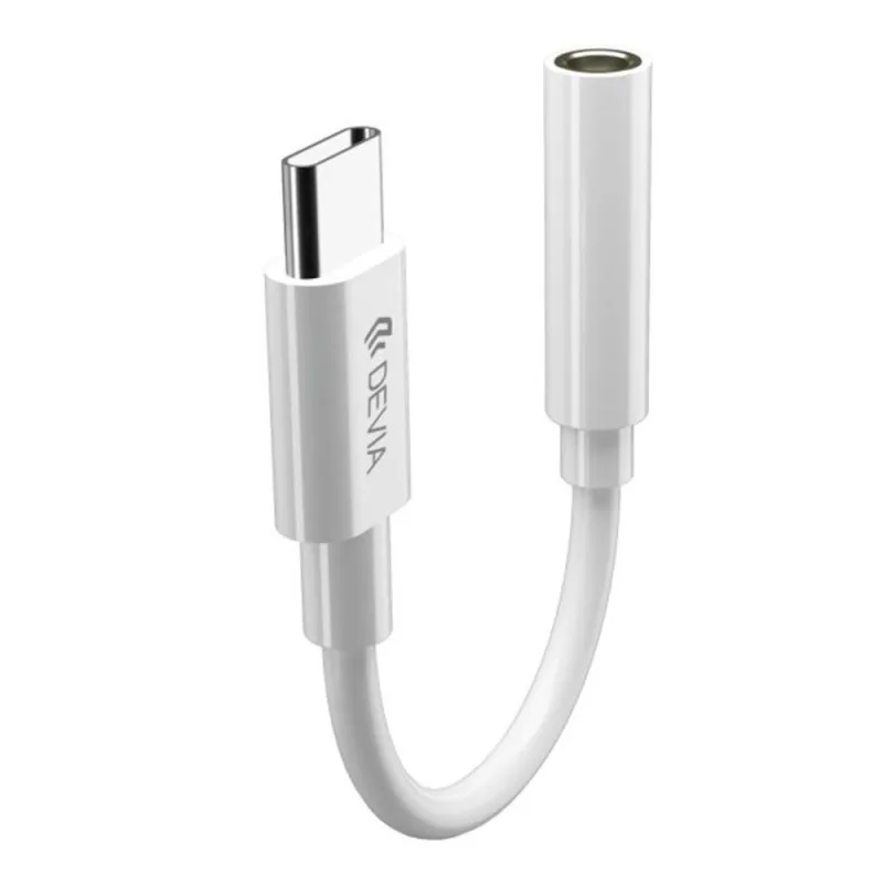 Devia Smart Series Adapter USB-C to 3.5mm - White