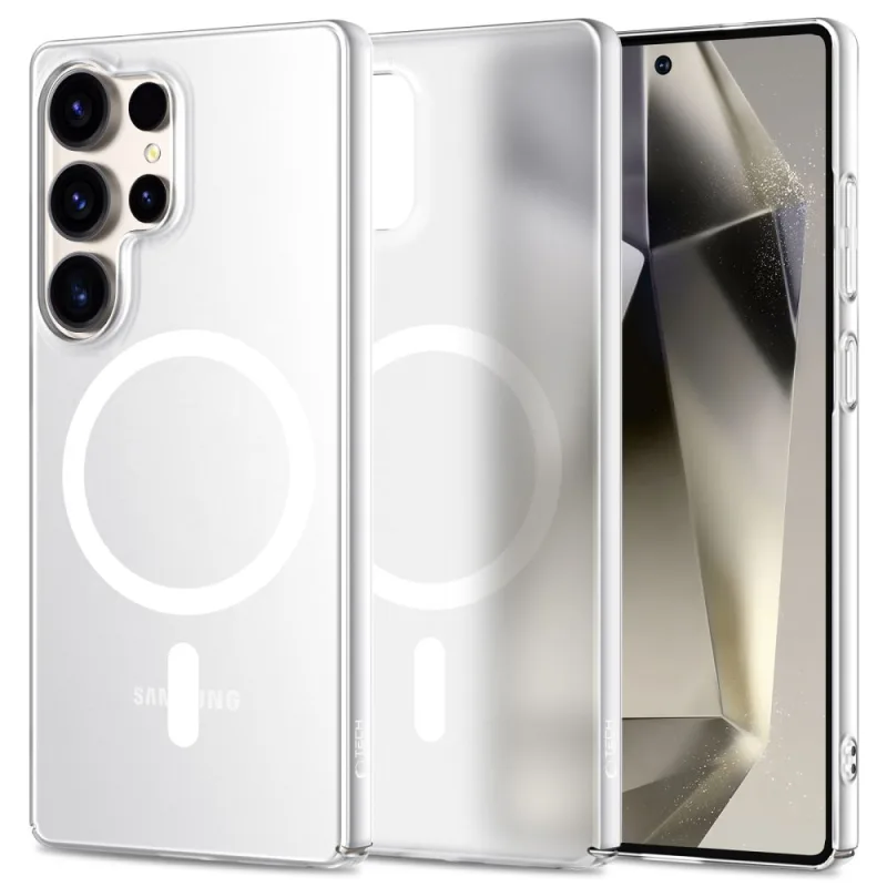 Puzdro Tech-Protect MagSlim MagSafe pre Samsung Galaxy S25 Ultra – priehľadné