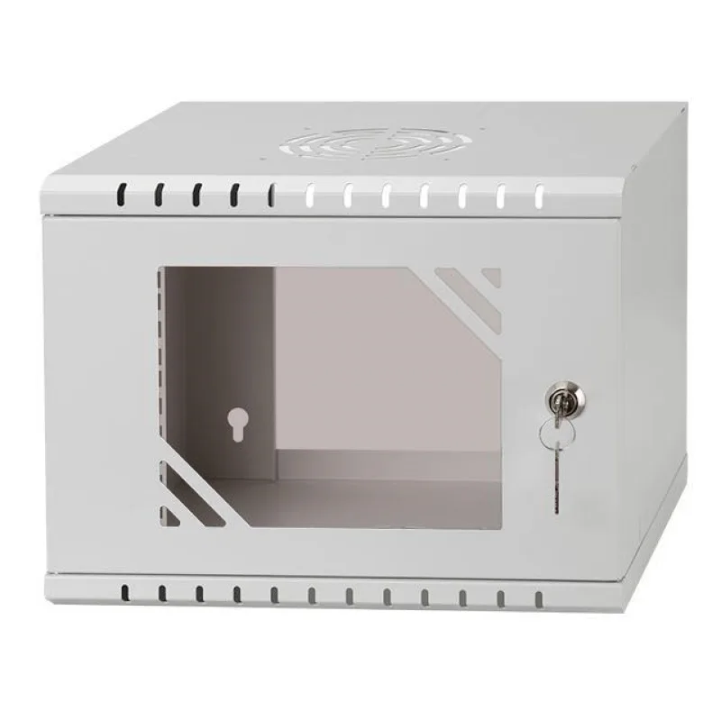 LEXI-Net 10" nástěnný rozvaděč Basic 4U 292x300, skleněné dveře, bez…