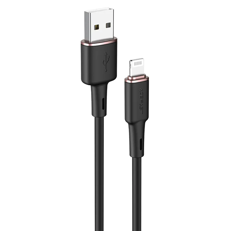 Acefast kábel MFI USB - Lightning 1,2 m, 2,4 A čierny (C2-02 čierny)