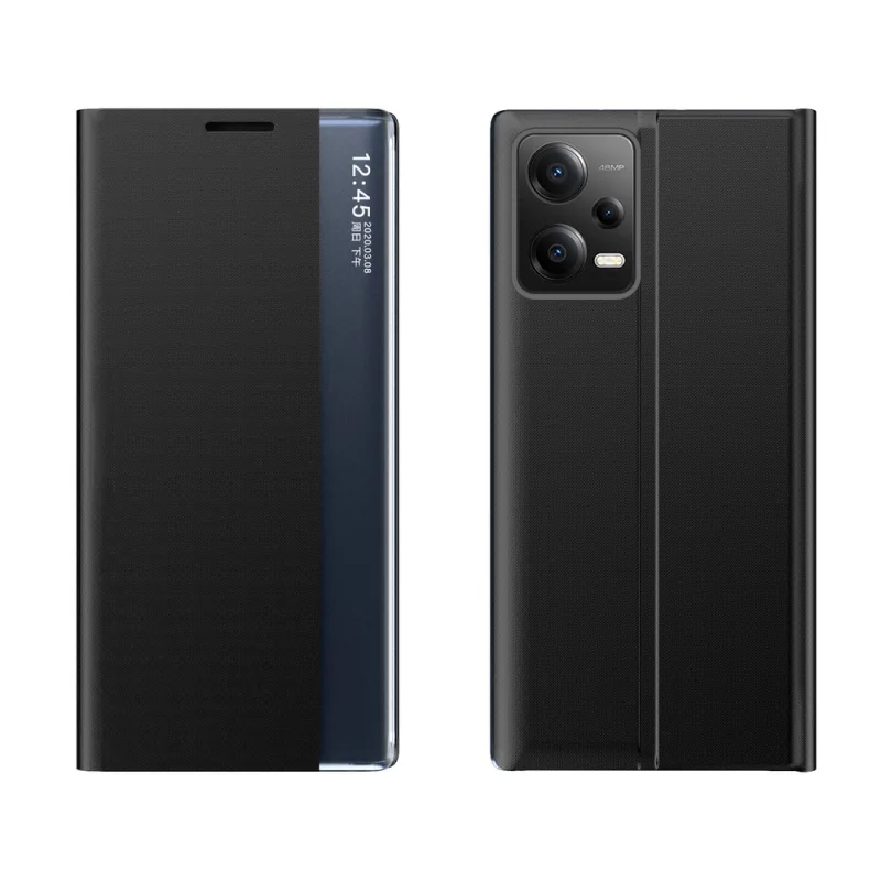 Nový kryt na spanie pre Xiaomi Redmi Note 12 5G / Poco X5 5G kryt s preklápacím stojanom čierny
