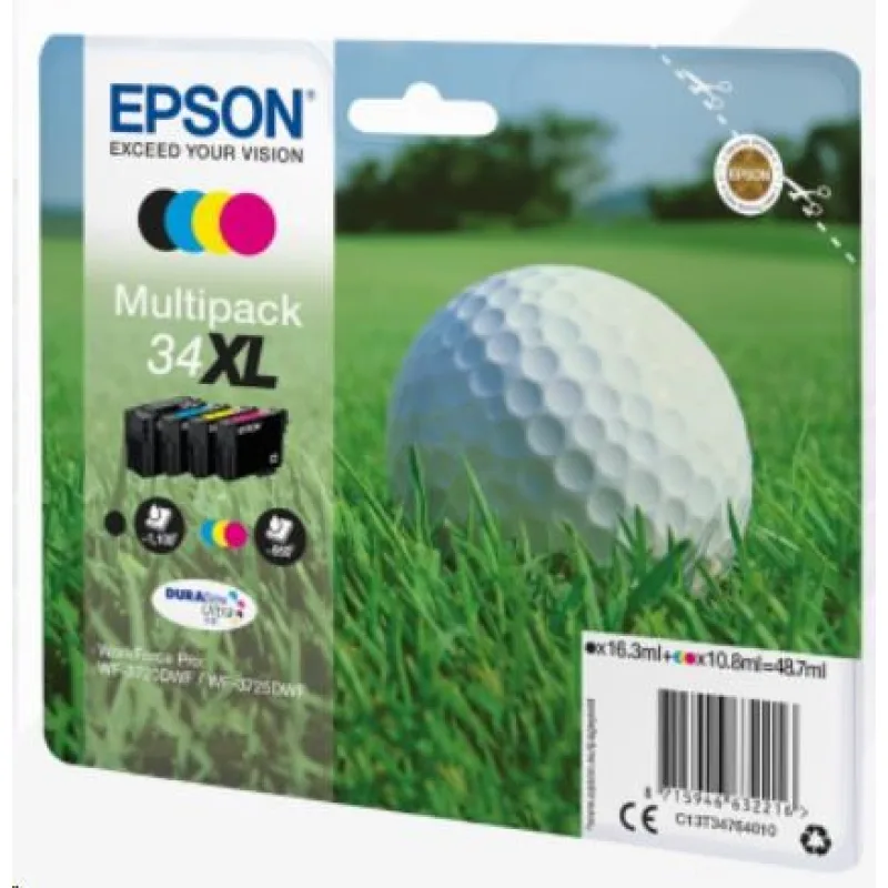 Atrament EPSON Multipack 4-farebný atrament "Golf" 34XL DURABrite Ultra…