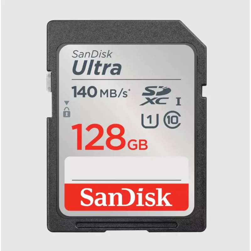 SanDisk Ultra/ SDXC/ 128GB/ 140MBps/ UHS-I U1 / Class 10/ Čierna SDSDUNB…